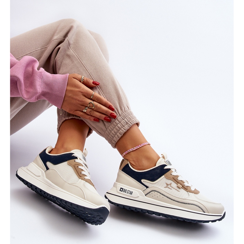 Big Star Sneakers för kvinnor NN274A092 Beige 2