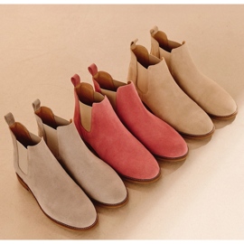 Marco Shoes Chelsea-stövlar i mocka med gummi 2210B-813-1 beige 2