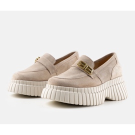 Karino beige mockaskor 1