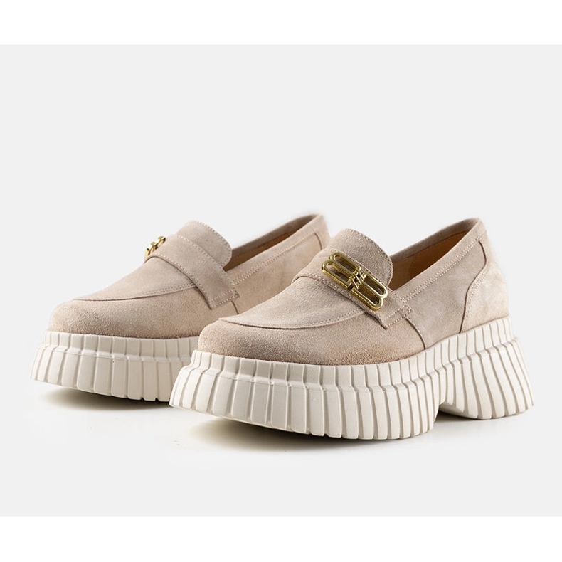 Karino beige mockaskor 1