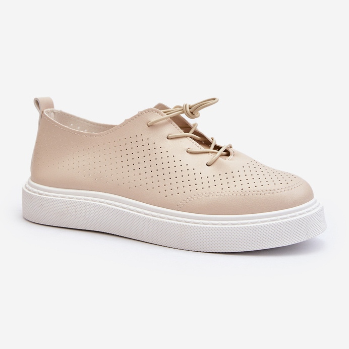 Beige Openwork Sneakers för kvinnor Unassemia 2