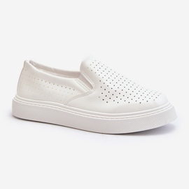 Genombrutna Slip-on Sneakers för kvinnor Vita Echossia 2