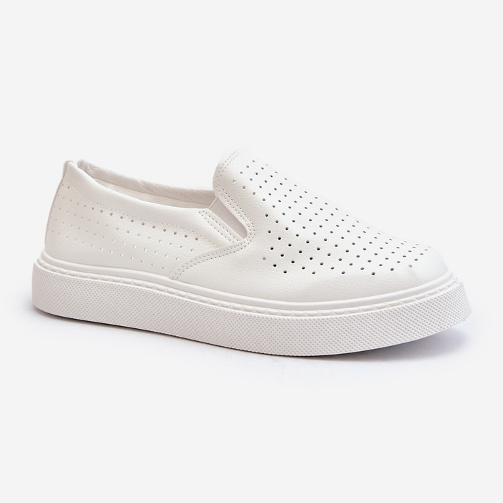 Genombrutna Slip-on Sneakers för kvinnor Vita Echossia 2