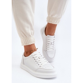 Vinceza Sneakers för kvinnor Naturläder Vit Dimpna 4