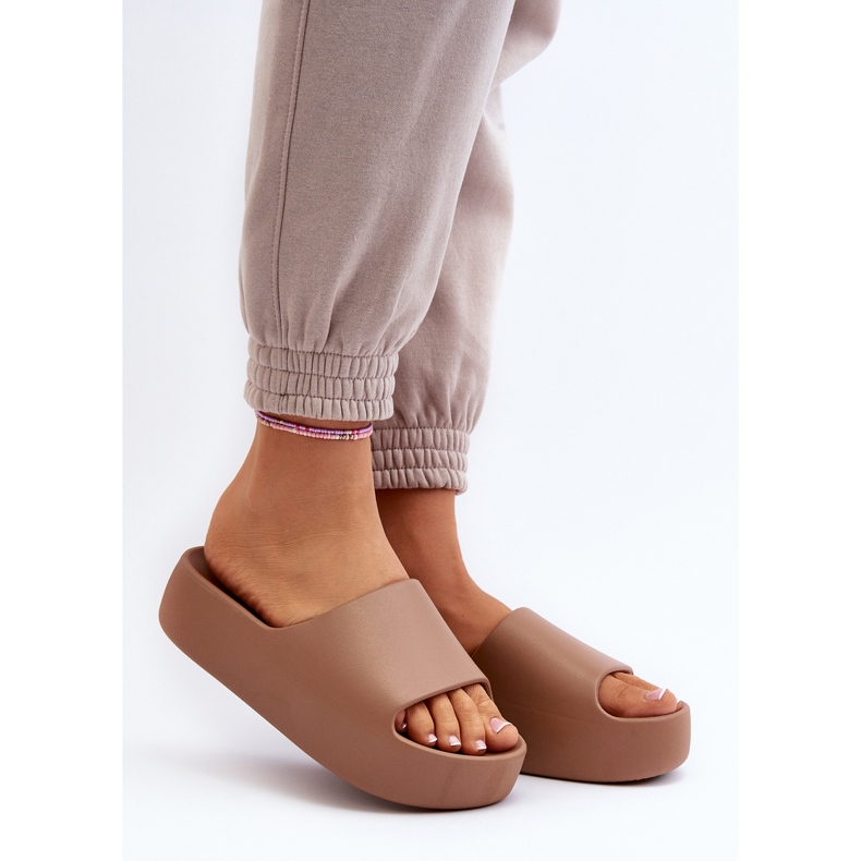 Damflip-flops med tjock sula, brun oreithano 2