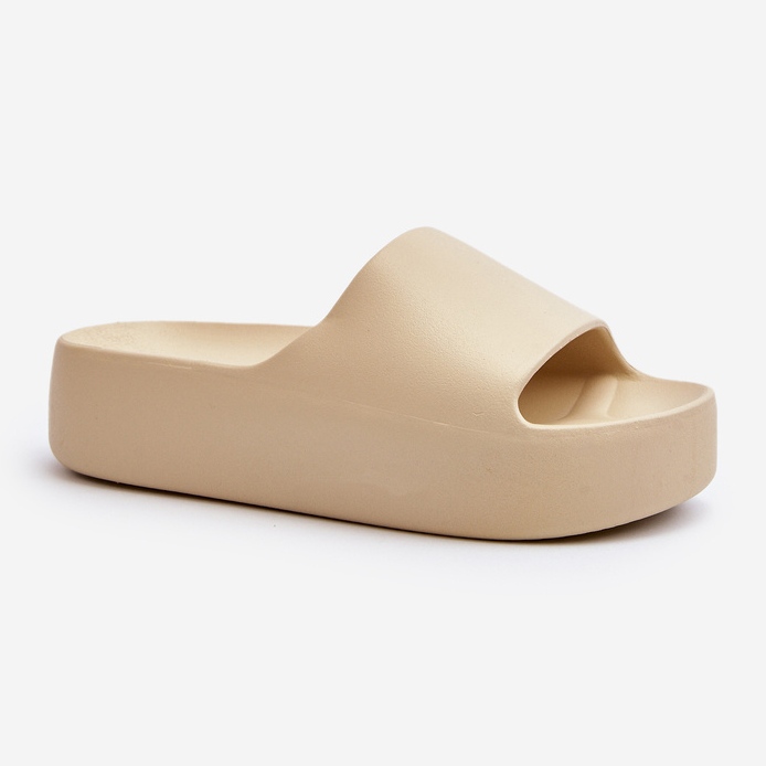 Beige Oreithano flip-flops damer med tjock sula 1
