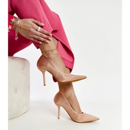 Ljusrosa högklackade pumps från Liena 1