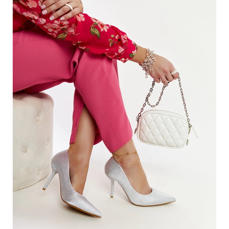 Liena silver höga klackar silver- 1