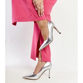 Silver patent vin stiletter 1