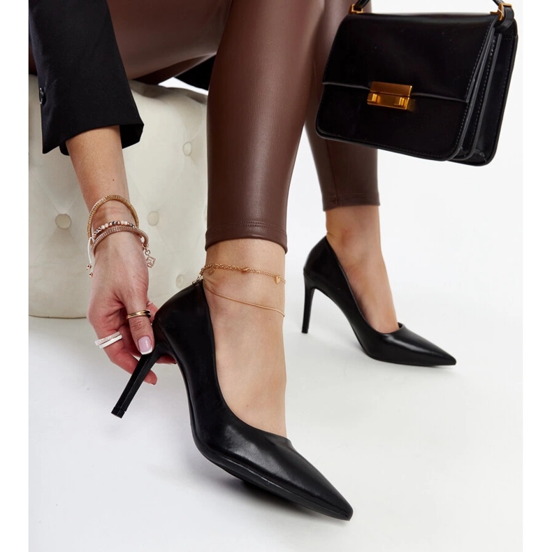 Svarta klassiska Yassira höga klackar 1