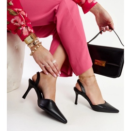 Svarta Fontanile pumps med öppen häl 1