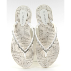Gummitofflor som espadrillos ls069 vita 1