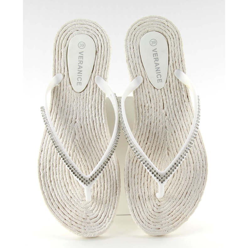 Gummitofflor som espadrillos ls069 vita 1
