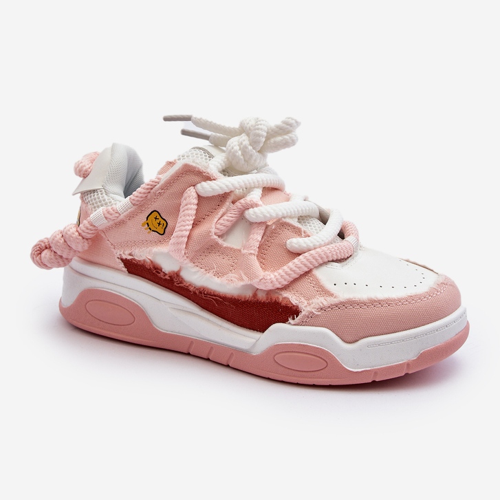 Damsneakers med tjock snörning Rosa Miatora 2