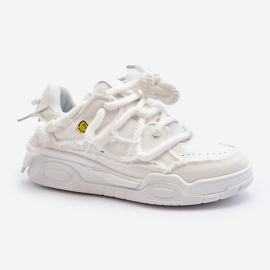 Damsneakers med tjock snörning Vit Miatora 2