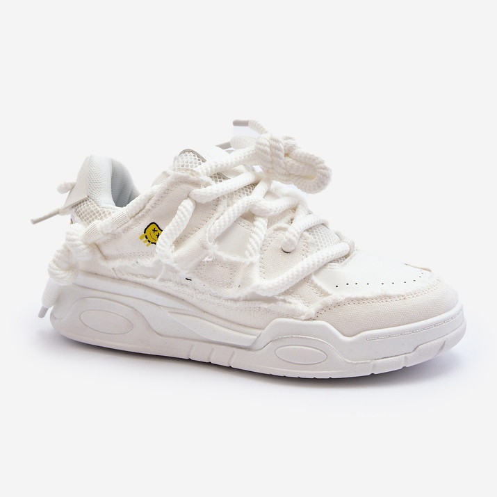 Damsneakers med tjock snörning Vit Miatora 2