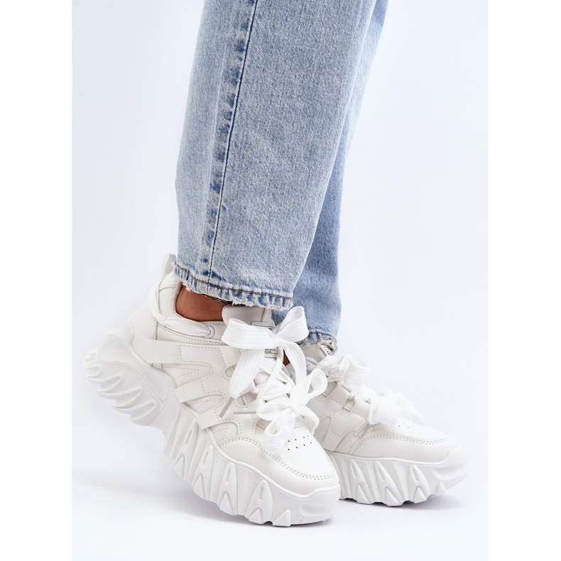 Damsneakers med tjock sula, vit Ellerai 2