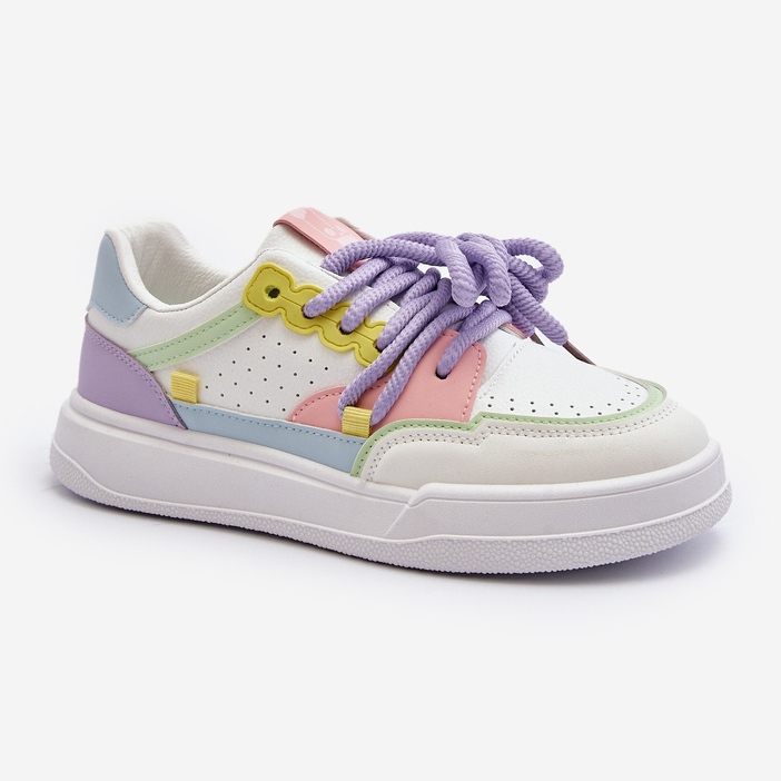 Eko läder Sneakers för kvinnor Multicolor Avanalis vit 2