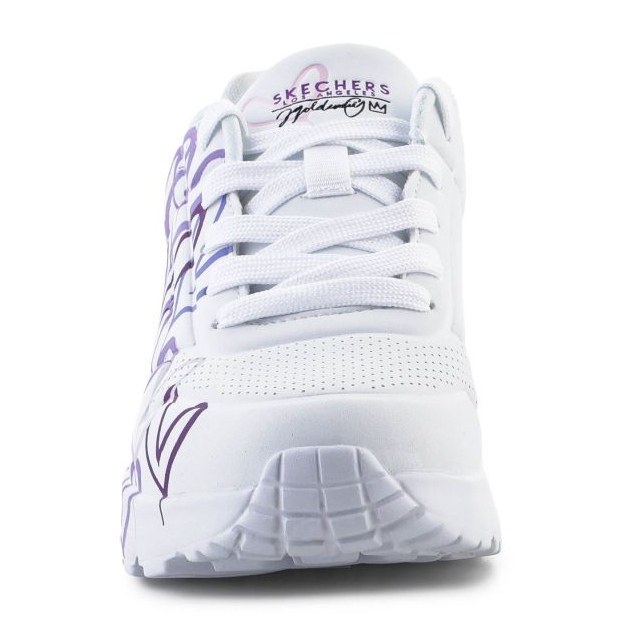 Skechers JGoldcrown: Uno Lite skor - Sprid kärleken 314064L-WLPR vit 1