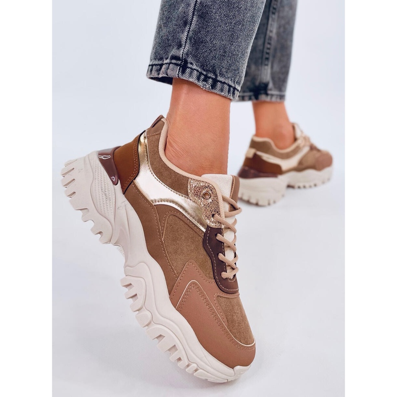 Bolms Khaki damsneakers brun 2