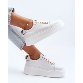 Platformsneakers i läder för kvinnor CheBello 4367 Vit 2
