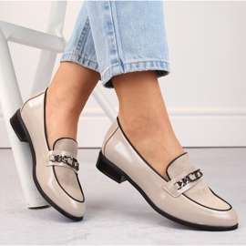 Lågklackade damskor, beige, Potocki SZ12309 1