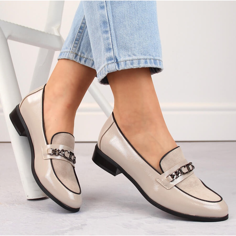 Lågklackade damskor, beige, Potocki SZ12309 1