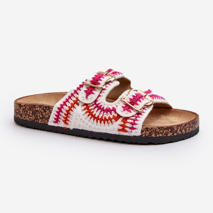 Damflip-flops med korksula, vit Fannea 1