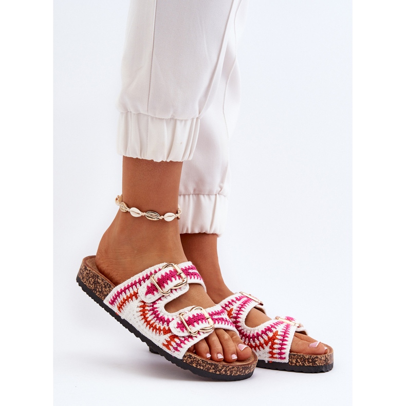 Damflip-flops med korksula, vit Fannea 2