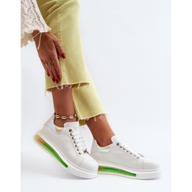 Sneakers i läder för dam GOE NN2N4029 Vit 1