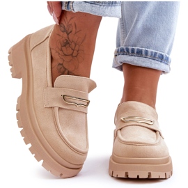 Seastar Slip-On Loafers i mocka för kvinnor Beige Pure Love 5