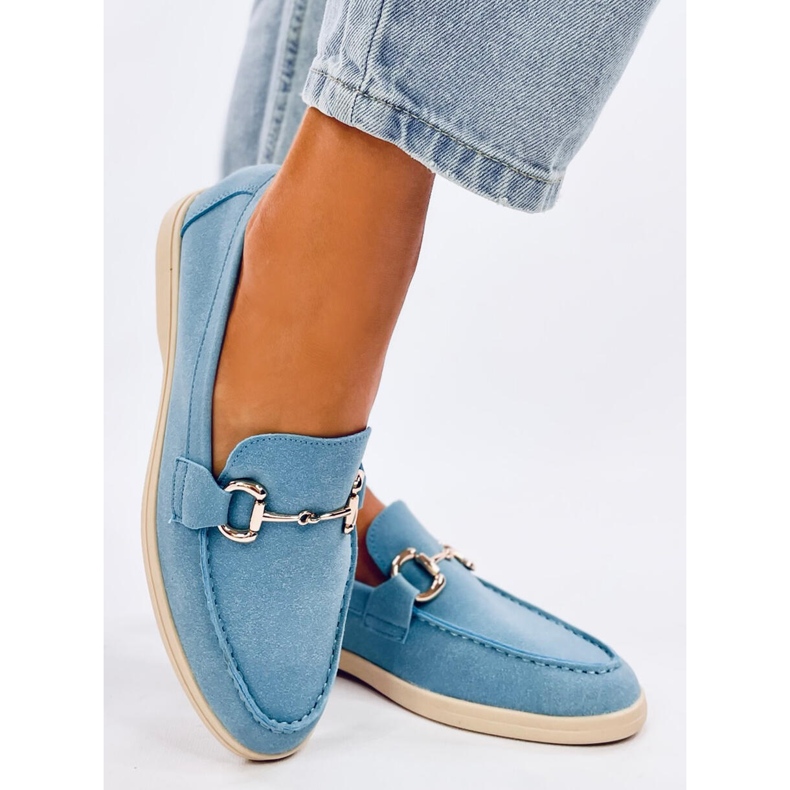Milva Blue dam loafers blå 2
