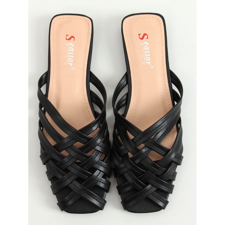 Seastar Loretta Svarta flätade damtofflor 1