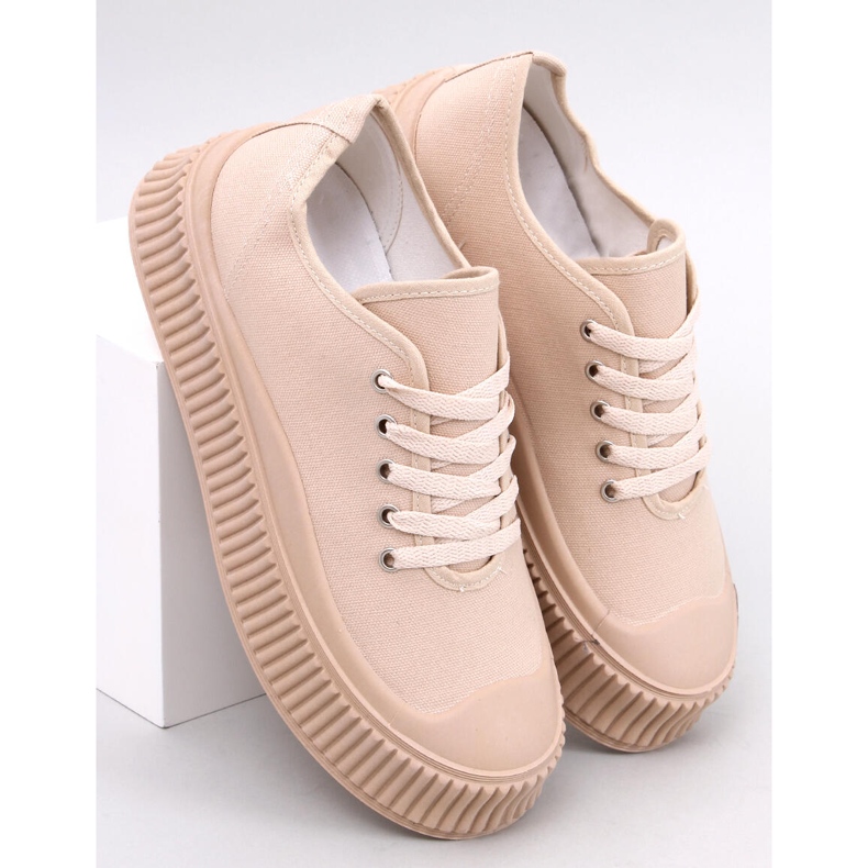Pratt Khaki platåsneakers beige 1