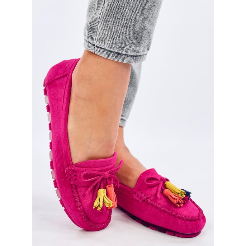 Tamla Fuchsia Fringed Loafers rosa 2