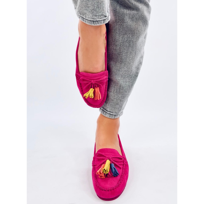 Tamla Fuchsia Fringed Loafers rosa 1
