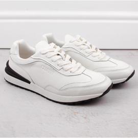 Sportskor för män i läder vita Big Star NN174288 1