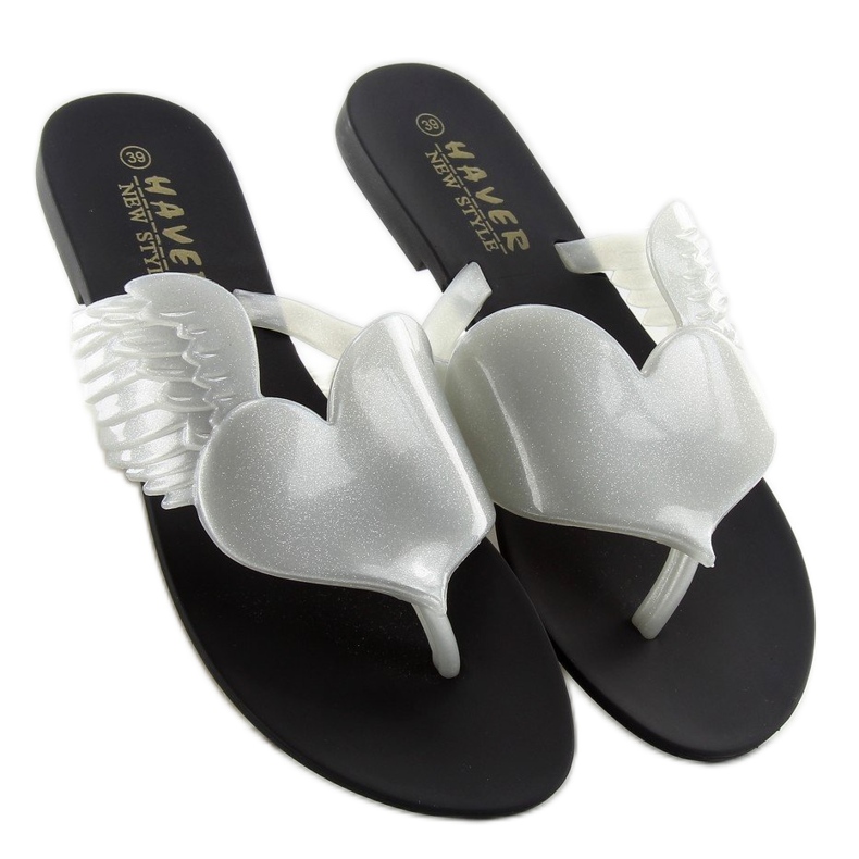 Meliski Flygande hjärta KM116 SVART / SILVER vit 2