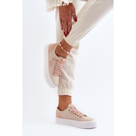 Lee Cooper LCW-24-31-2196 Sneakers i tyg för damer, beige 1