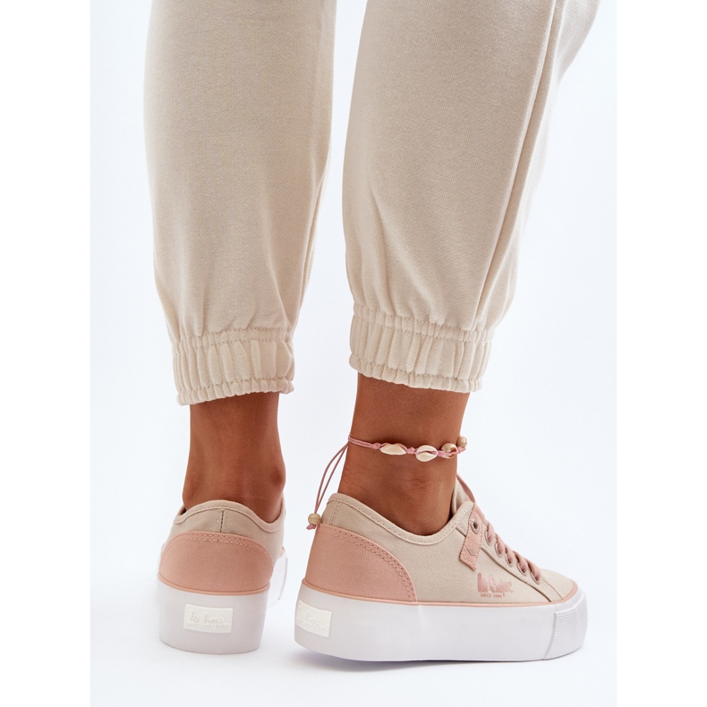 Lee Cooper LCW-24-31-2196 Sneakers i tyg för damer, beige 2