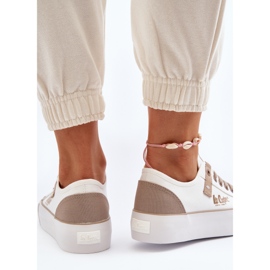Lee Cooper LCW-24-31-2198 Sneakers i tyg för damer, vita 2