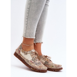 Mönstrade Damskor Maciejka 06347-04 Beige 2
