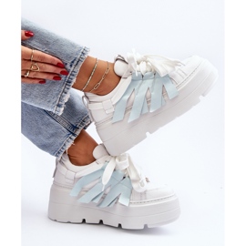 Zazoo 2F-7033 Sneakers på en massiv plattform, blå 1