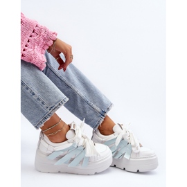 Zazoo 2F-7033 Sneakers på en massiv plattform, blå 2