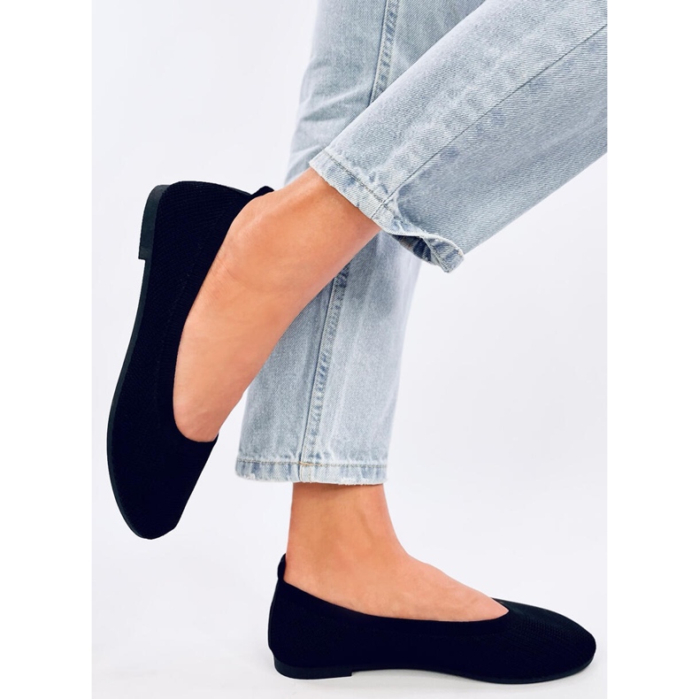 Cavaday Black sock ballerinas svart 2