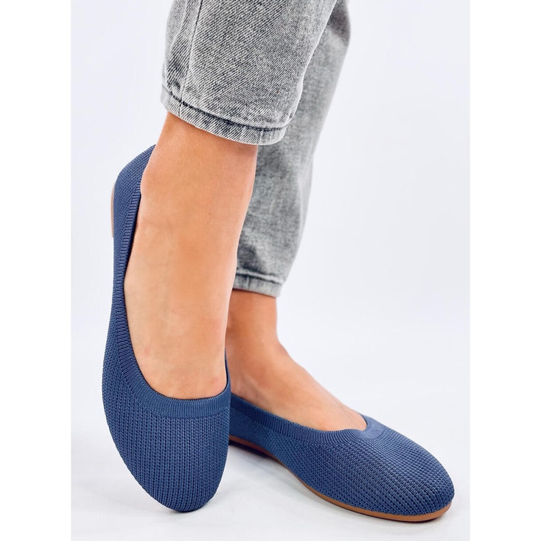Cavaday Blue sock ballerinas blå 1