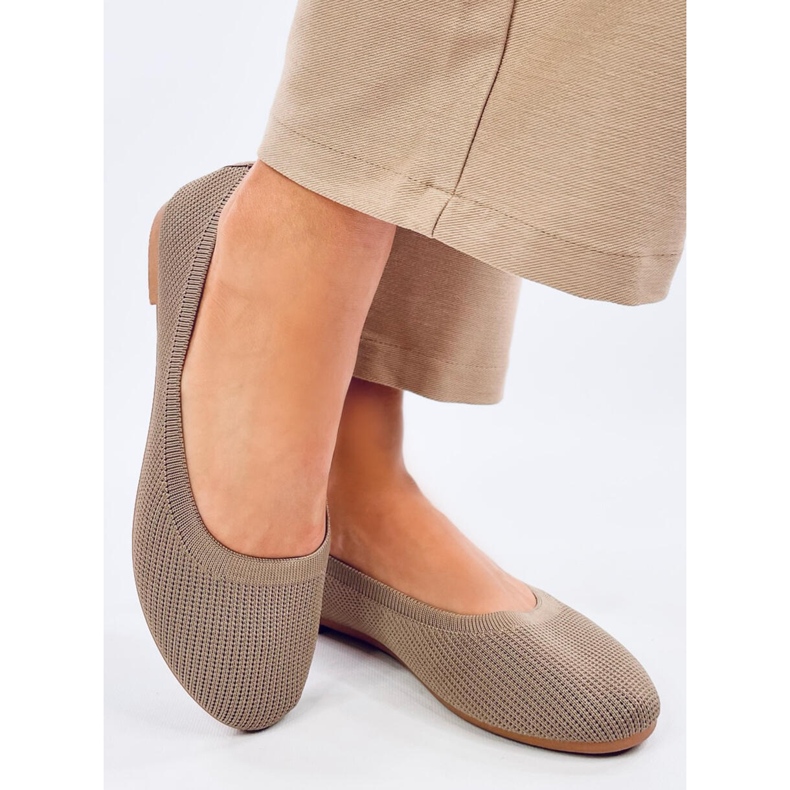 Cavaday Khaki sock balett lägenheter brun 2