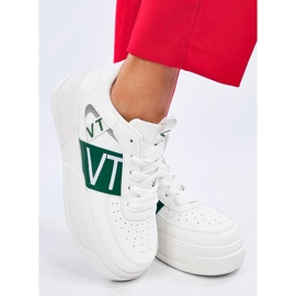 Sterry White Green platåsneakers vit 2