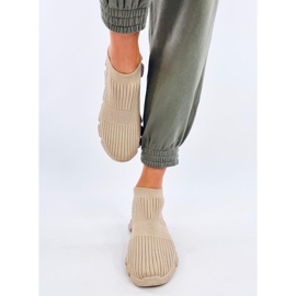 Dart Beige strumpa sportskor 1