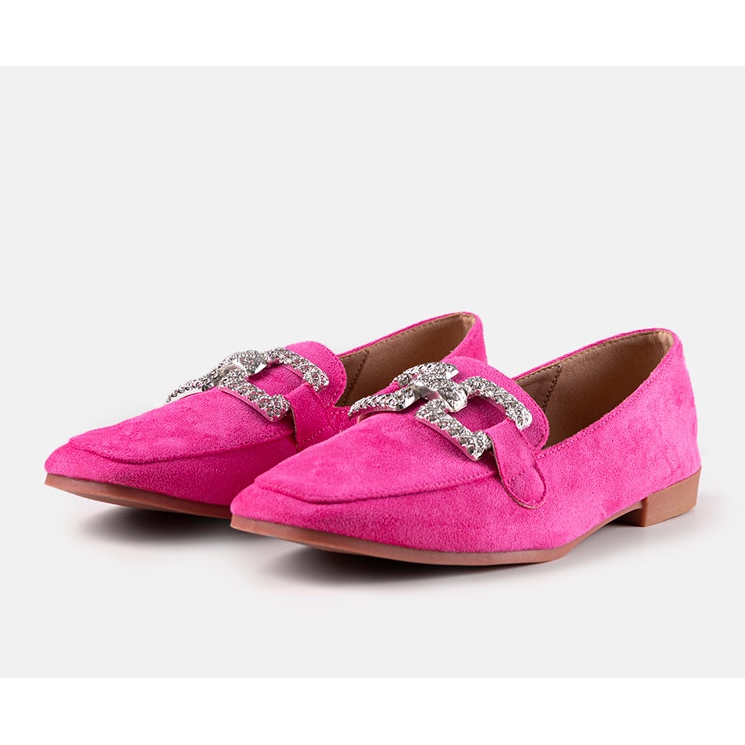 Rosa mockasiner dekorerade med Sanny strass 1